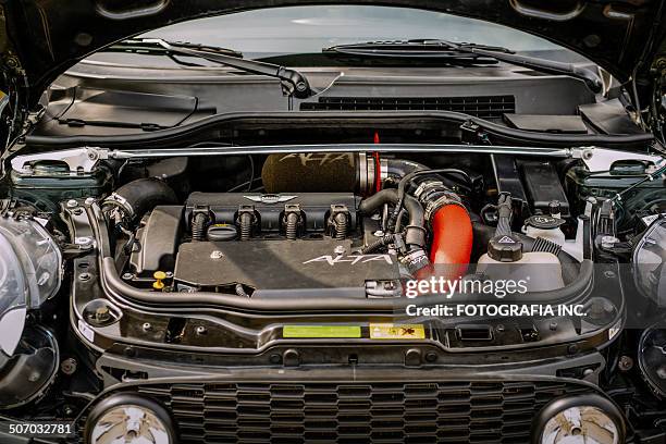 mini cooper s  wc50 edition - air intake shaft stock pictures, royalty-free photos & images