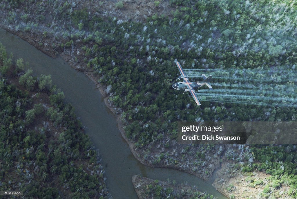 UC 123K planes flying over delta area to