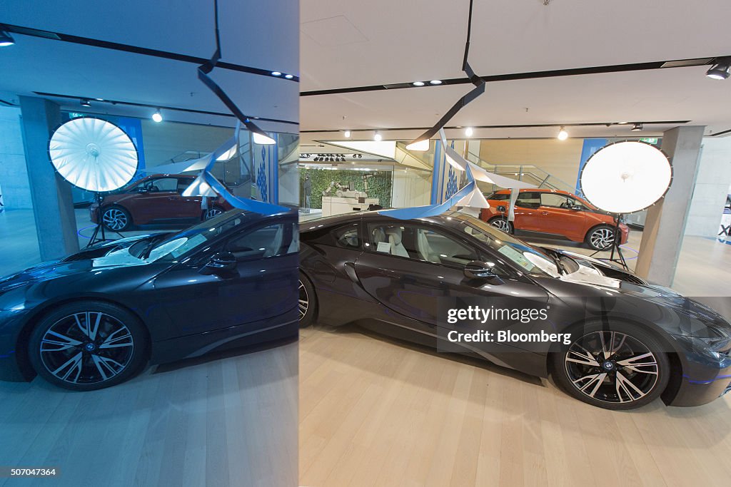 Luxury Automobiles On Display At BMW World Showroom