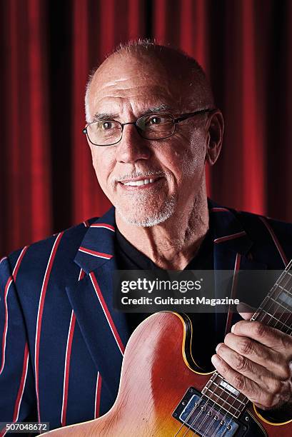 Portrait of American jazz guitarist Larry Carlton, photographed before a live performance at the Glee Club in Cardiff, on June 17, 2015.