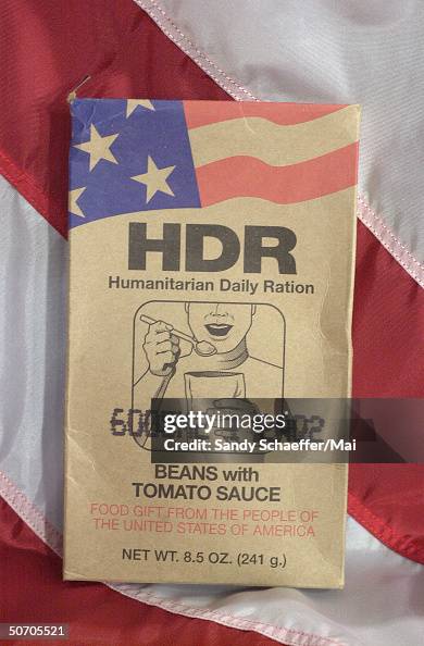 Daily Ration Model A Humanitarian Daily Ration, the US military dropped 37,000 into ...