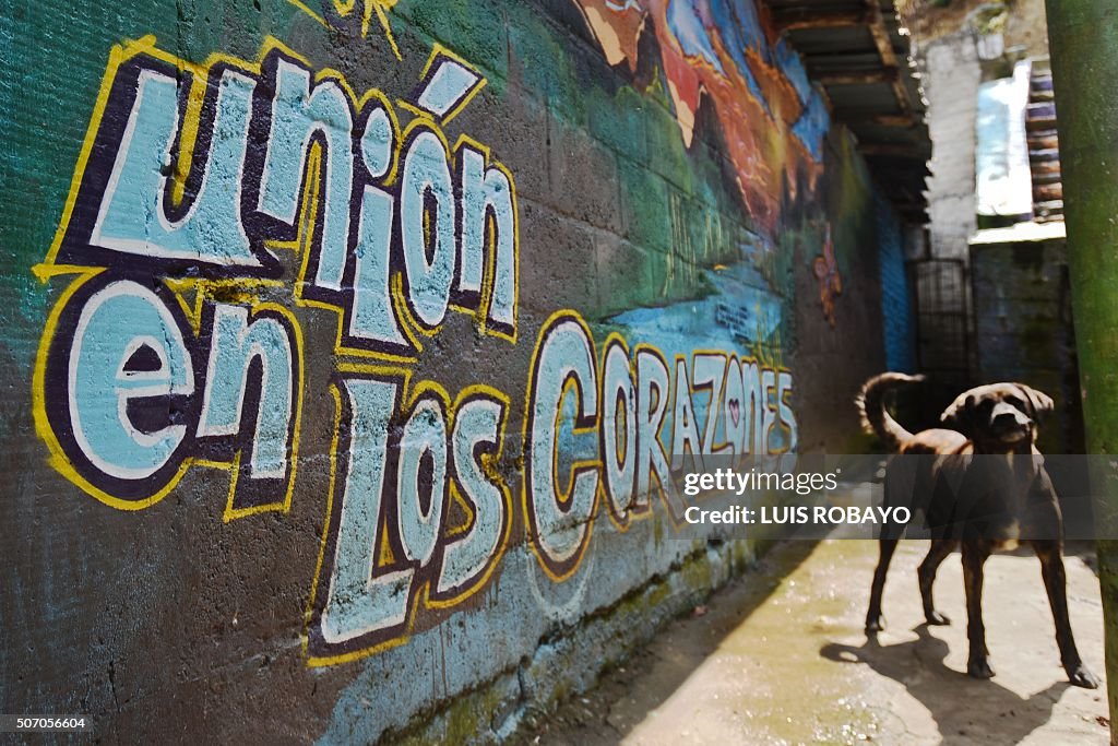 COLOMBIA-GRAFFITI-STREET ART-CONFLICT PEACE