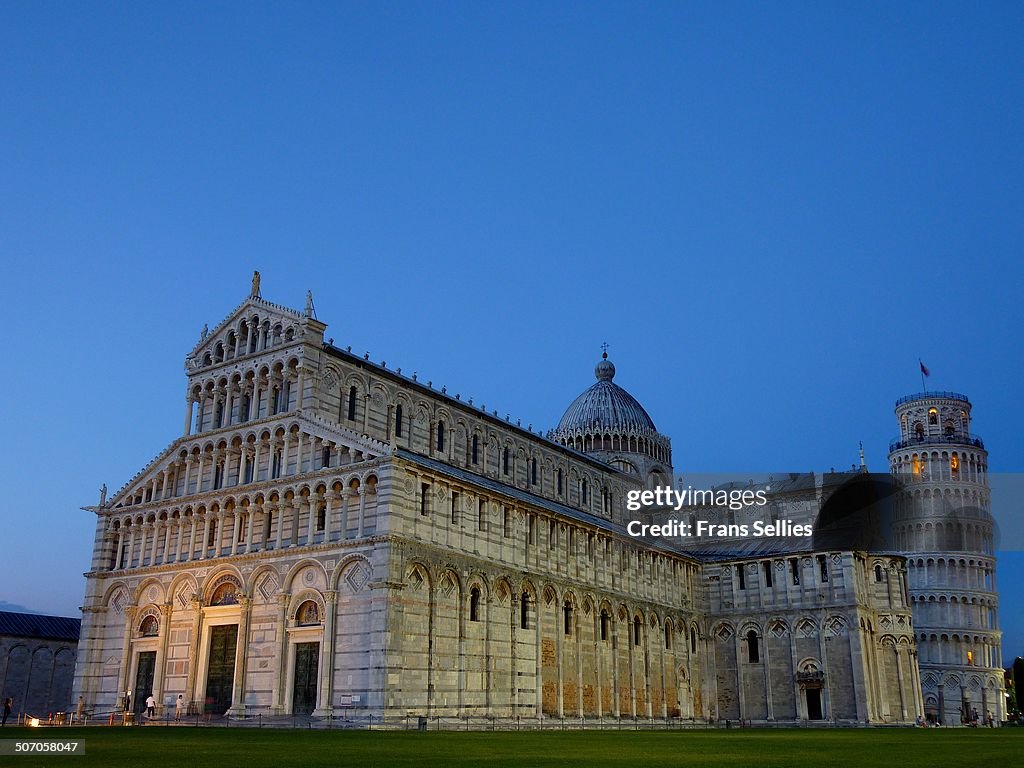 The cathedral  and the leaning tower in Pisa