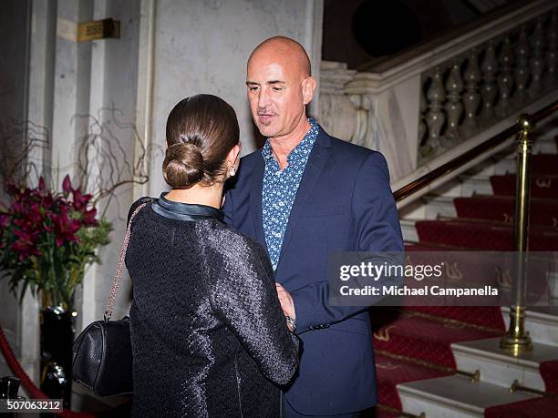 Crown Princess Victoria of Sweden meets with Micael Bindefeld at the presentation of Scholarships From Micael Bindefeld Foundation in Memory Of The...