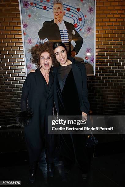 Actress Victoria Abril and Choreographer Blanca Li attend the Jean Paul Gaultier Spring Summer 2016 show as part of Paris Fashion Week on January 27,...