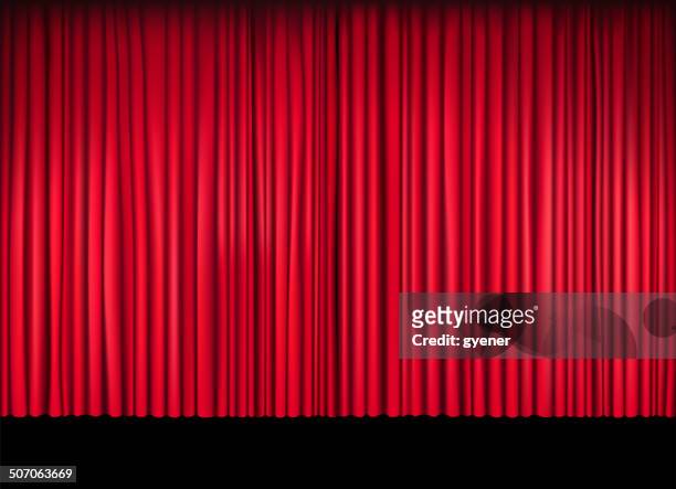 blank stage - curtain stock illustrations