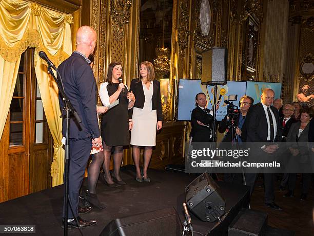 Adina Krantz and Nadine Gerson win Scholarships From Micael Bindefeld Foundation in Memory Of The Holocaust at the Royal Opera House on January 27,...