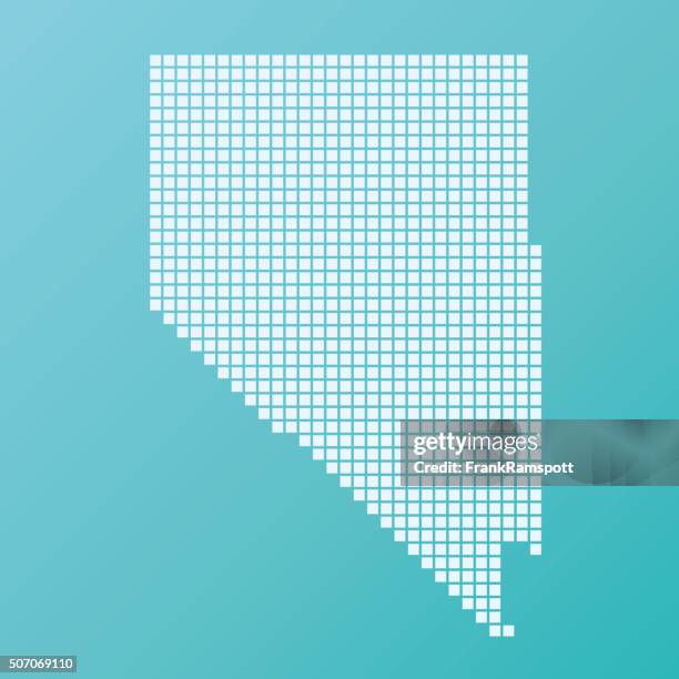 nevada map basic square pattern turquoise - rectangle border stock illustrations