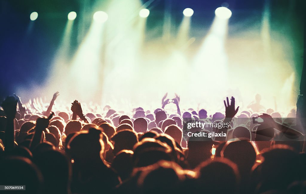 People at concert party.