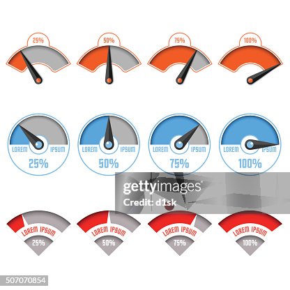 Infographic Gauge Chart Elements High-Res Vector Graphic - Getty Images