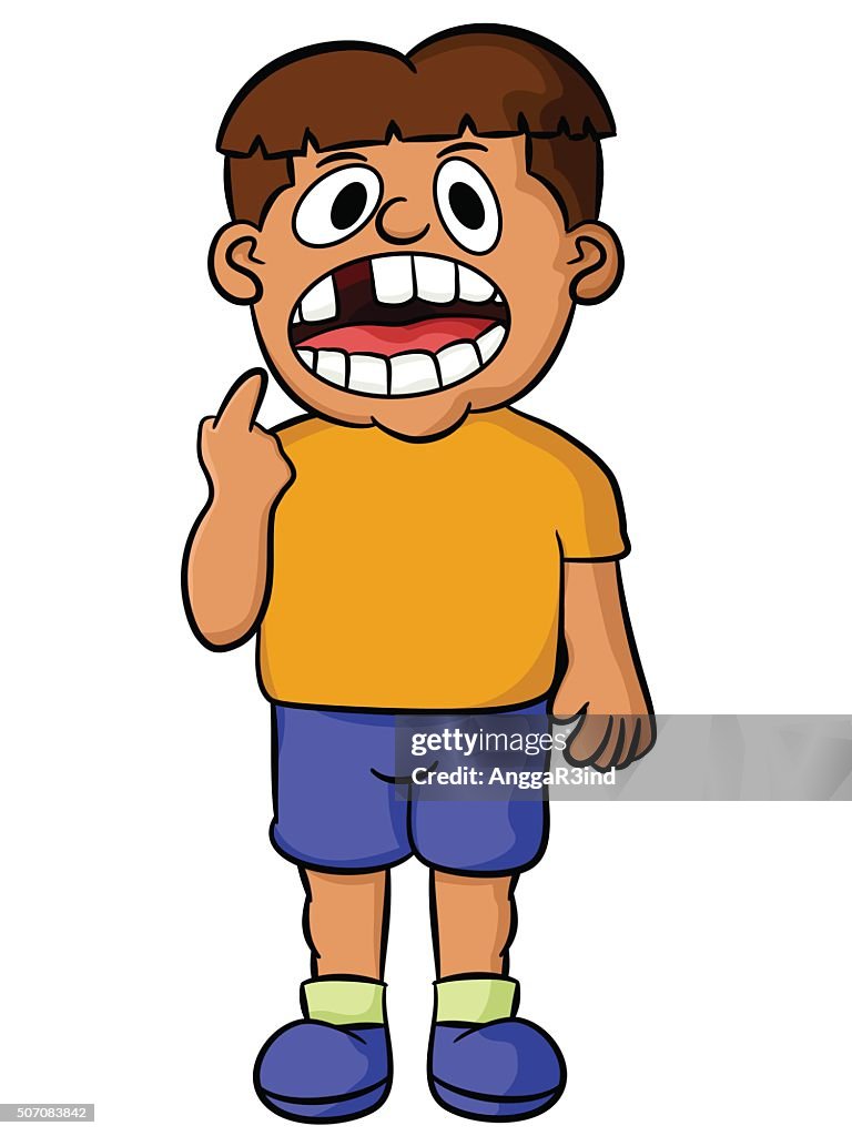 Cartoon Boy Losing Tooth High-Res Vector Graphic Getty Images