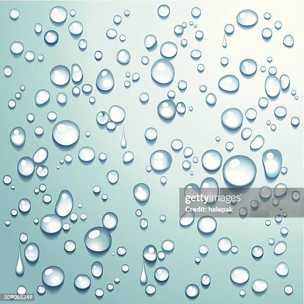 wassertropfen türkis-illustration - dew stock-grafiken, -clipart, -cartoons und -symbole