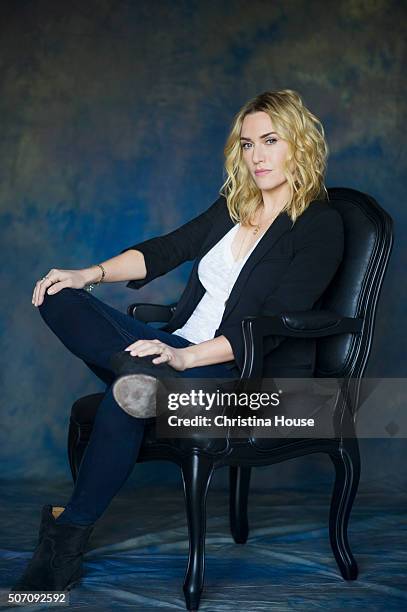 Actress Kate Winslet is photographed for Los Angeles Times on January 3, 2016 in Beverly Hills, California.