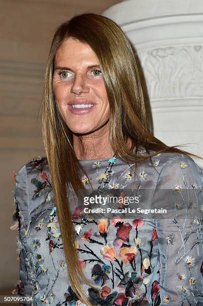 Anna Dello Russo attends the Valentino Spring Summer 2016 show as part of Paris Fashion Week on January 27, 2016 in Paris, France.