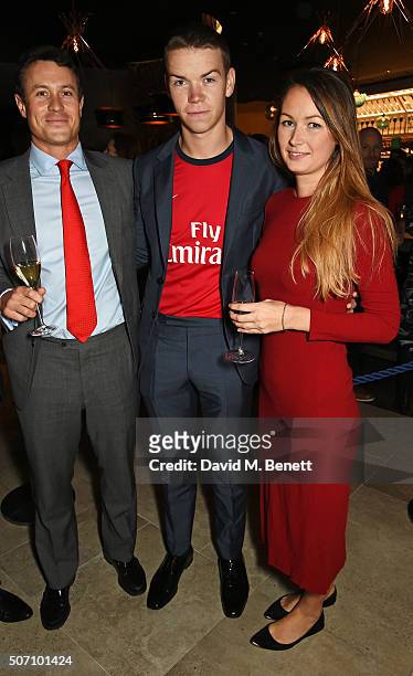 Ed Poulter, Will Poulter and Jo Poulter attend the launch of M Victoria Street in aid of Terrence Higgins Trust on January 27, 2016 in London,...