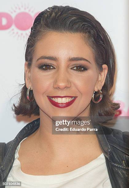 Actress Sandra Cervera attends 'Embarazados' premiere at Capitol cinema on January 27, 2016 in Madrid, Spain.