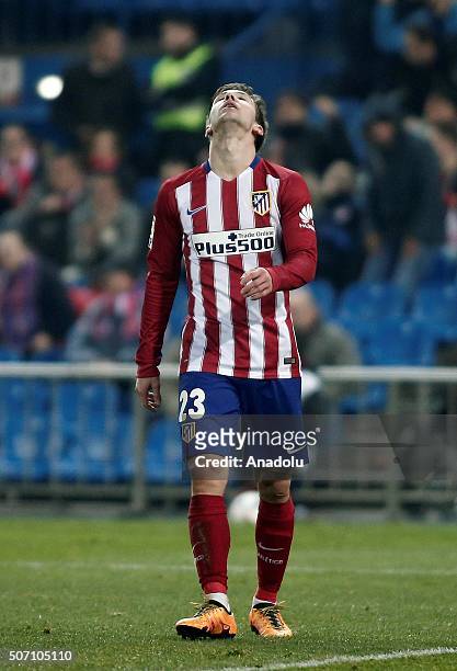Luciano Vietto of Atletico Madrid is seen during the Copa del Rey Quarter Final 2nd Leg match between Club Atletico de Madrid and Celta Vigo at...