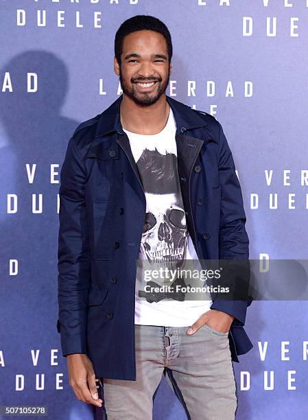 Will Shephard attends the 'Concussion' Premiere at Callao Cinema on January 27, 2016 in Madrid, Spain.