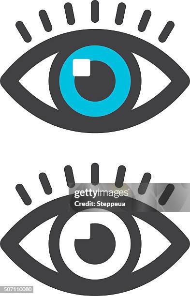 eye icon - eyeball stock illustrations
