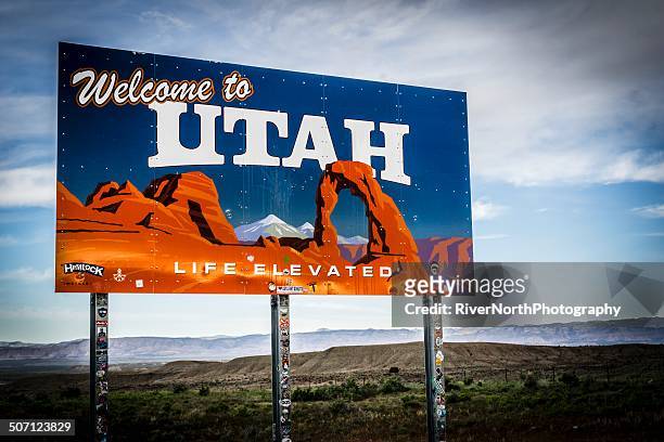 welcome to utah - utah stock pictures, royalty-free photos & images