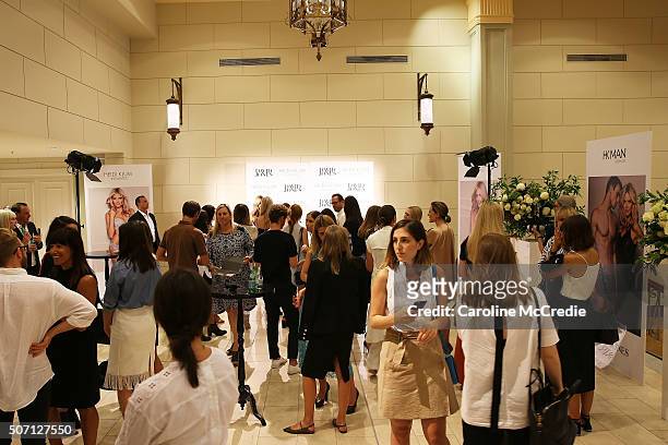 People attend a Heidi Klum Intimates Breakfast on January 28, 2016 in Sydney, Australia.