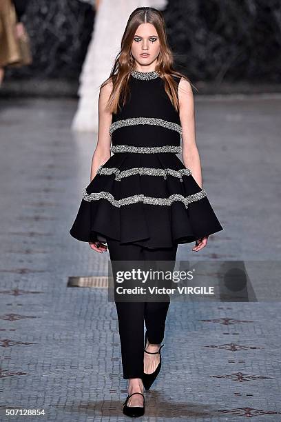 Model walks the runway during the Dice Kayek Haute Couture Spring Summer 2016 show as part of Paris Fashion Week on January 25, 2016 in Paris, France.