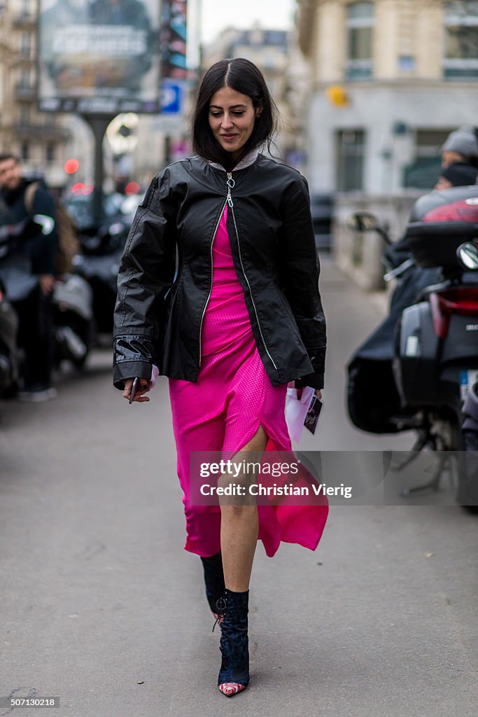 Street Style : Paris Fashion Week - Menswear Fall/Winter 2016/2017 : Day Five