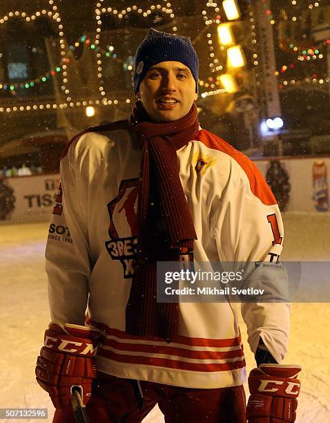 Russian businessman, SKA St. Petersburg's vice president and son of billionaire Boris Rotenberg Roman Rotenberg takes part in a hockey match marking...