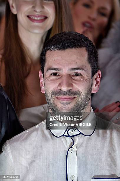 Alexis Mabille walks the runway during the Alexis Mabille Spring Summer 2016 show as part of Paris Fashion Week on January 25, 2016 in Paris, France.