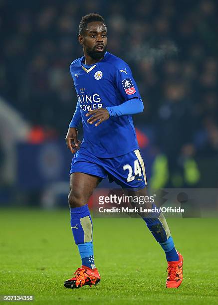 Nathan Dyer of Leicester City during the The Emirates FA Cup Third Round Replay between Leicester City and Tottenham Hotspur at The King Power...
