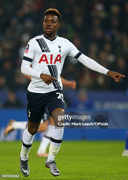 Josh Onomah of Tottenham Hotspur during the The Emirates FA Cup Third Round Replay between Leicester City and Tottenham Hotspur at The King Power...