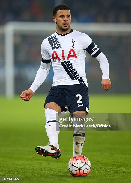 Kyle Walker of Tottenham Hotspur during the The Emirates FA Cup Third Round Replay between Leicester City and Tottenham Hotspur at The King Power...