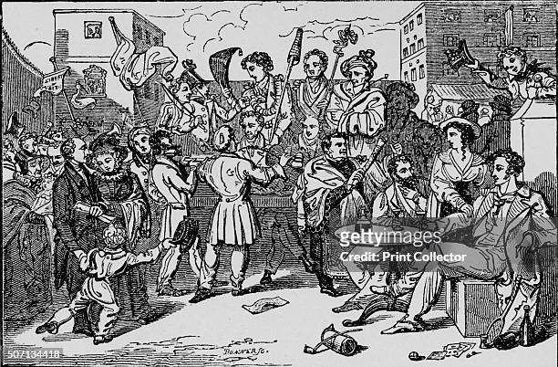 Mock Election in the King's Bench Prison', c1828, . In July 1827, the inmates of the King's Bench Prison, Borough, South London, proposed that they...