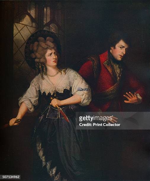 Mrs. Siddons and J. P. Kemble in the Dagger Scene from Macbeth', 1786. Welsh actress Sarah Siddons and her brother John Philip Kemble in a pefromance...
