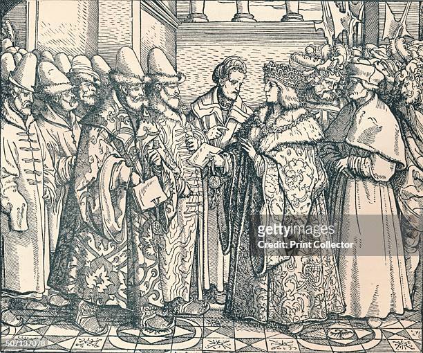 The White Russian Federation with the Emperor Max', c1507, . The emperor Maximillian I receiving the embassy of Vassilie III Ivanovitch . Maximilian...