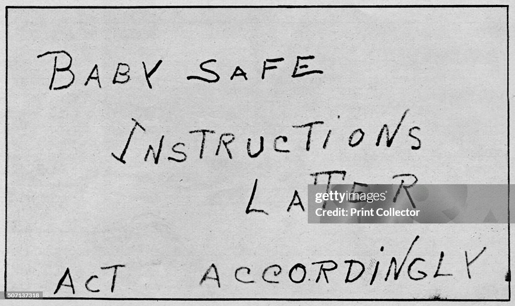 'Baby Safe Instructions Later Act Accordingly', 1932, (1938)