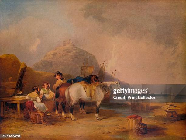 Coast Scene, with Figures and Horses', c1841. Painting held at the Atkinson Art Gallery Collection, Southport. From A Catalogue of the Pictures and...