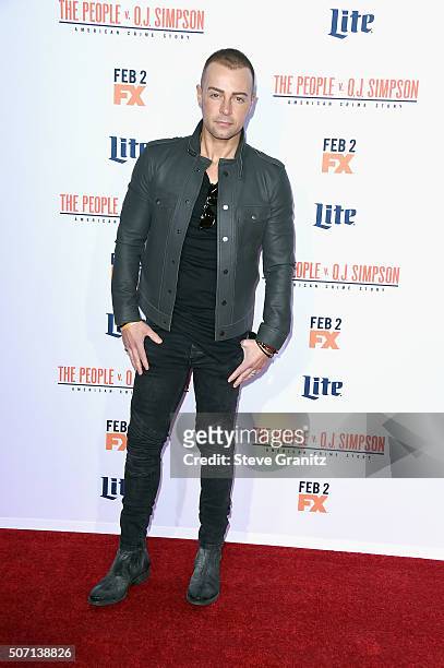 Actor Joey Lawrence attends premiere of FX's "American Crime Story - The People V. O.J. Simpson" at Westwood Village Theatre on January 27, 2016 in...