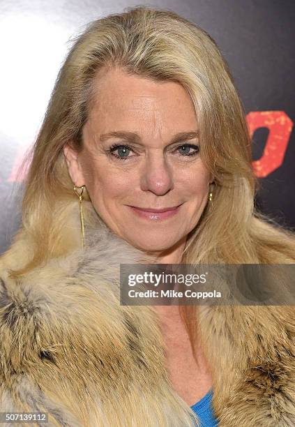 Debbie Bancroft attends the New York premiere of "Jane Got A Gun" hosted by The Weinstein Company with the Cinema Society and Serpent's Bite at The...