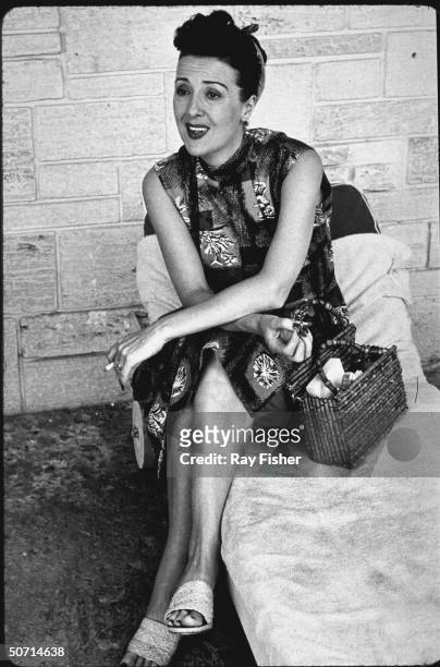 Stripper/Actress Gypsy Rose Lee during an interview.