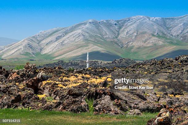 landscape near the tendurek mountain - van turkiet bildbanksfoton och bilder