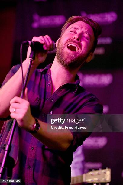 Singer/songwriter Charles Kelley of Lady Antebellum performs at the ASCAP Music Cafe during the 2016 Sundance Film Festival at Sundance ASCAP Music...