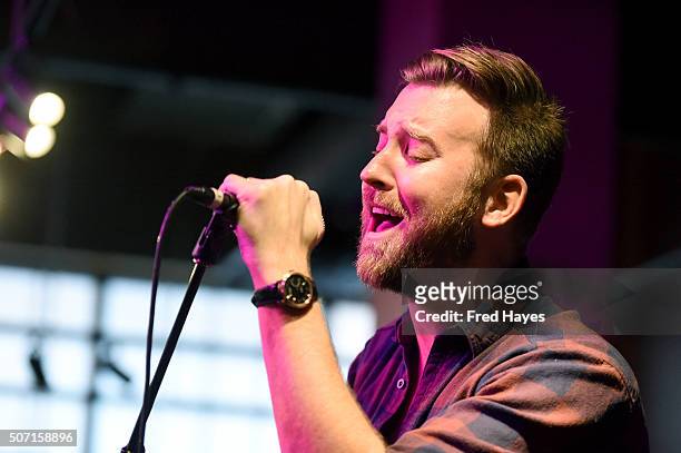 Singer/songwriter Charles Kelley of Lady Antebellum performs at the ASCAP Music Cafe during the 2016 Sundance Film Festival at Sundance ASCAP Music...