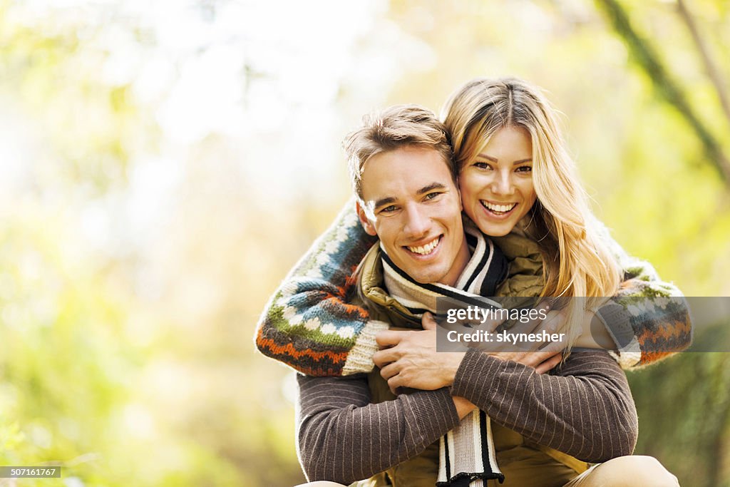 Young couple outdoors.