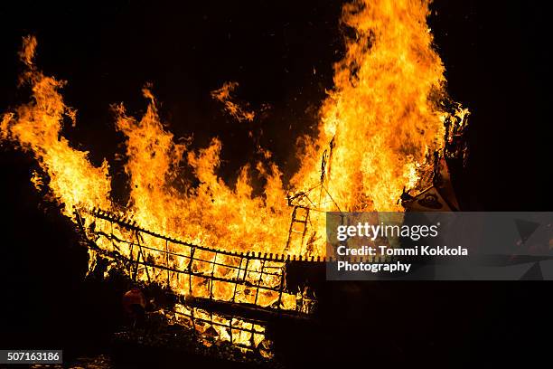 keelung ghost festival boat burning - keelung stock pictures, royalty-free photos & images