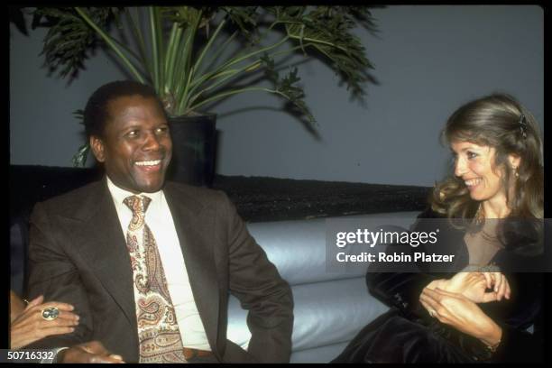 Film actor Sidney Poitier and wife Joanna Shimkus.