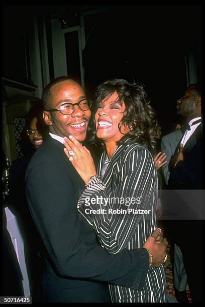 Singers Whitney Houston and Bobby Brown at the Plaza hotel