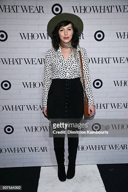 Blogger Keiko Groves attends Who What Wear x Target launch party at ArtBeam on January 27, 2016 in New York City.