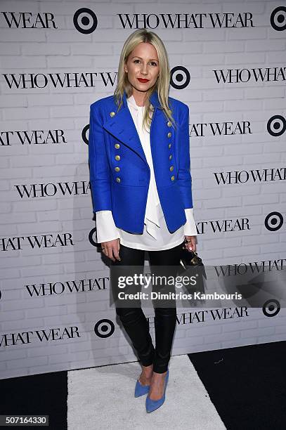 Blogger Blair Eadie attends Who What Wear x Target launch party at ArtBeam on January 27, 2016 in New York City.