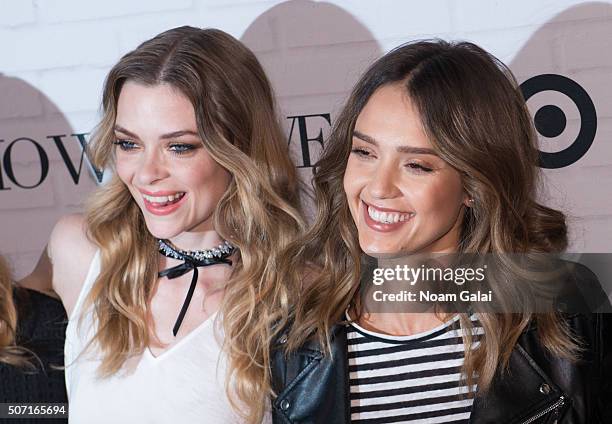 Jaime King and Jessica Alba attend Target x Who What Wear launch party at ArtBeam on January 27, 2016 in New York City.